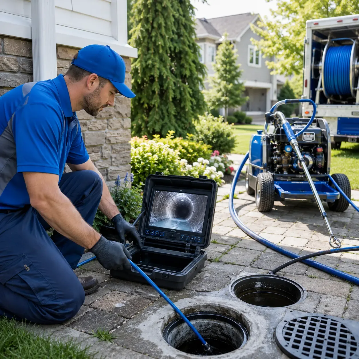 Outdoor drain cleaning professionals serving Rosenberg, TX